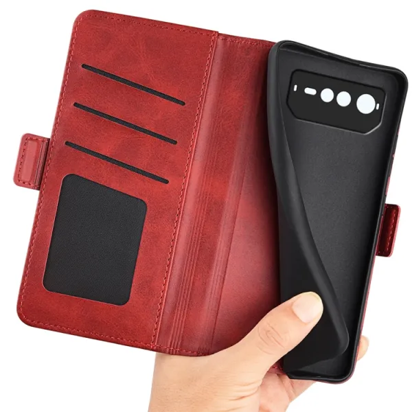 SIDE Peňaženkové puzdro pre Asus Rog Phone 6 červené
