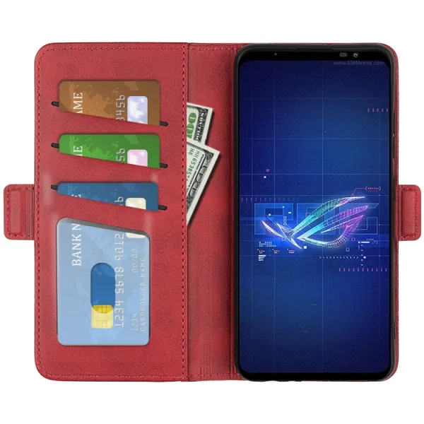 SIDE Peňaženkové puzdro pre Asus Rog Phone 6 červené