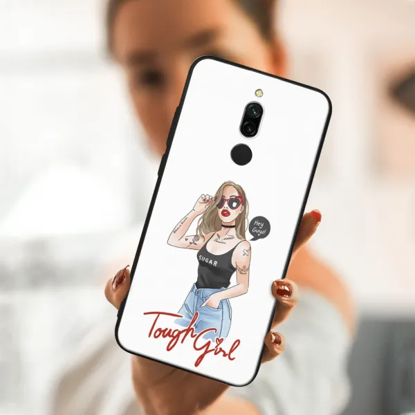 MY ART Ochranný obal Xiaomi Redmi 8 -TOUGH GIRL (131)