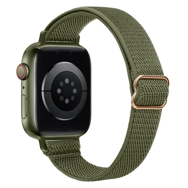 SLIM Remienok Apple Watch Ultra 1 / 2 / 3 (49mm) / 9 / 8 / 7 (45mm) / 6 / SE / 5 / 4 (44mm) / 3 / 2 / 1 (42mm) tmavozelený