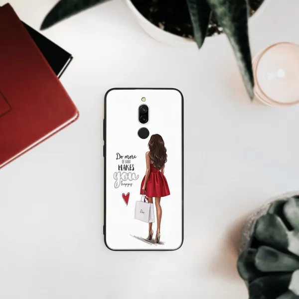 MY ART Ochranný obal Xiaomi Redmi 8 -RED DRESS (137)