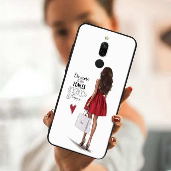 MY ART Ochranný obal Xiaomi Redmi 8 -RED DRESS (137)