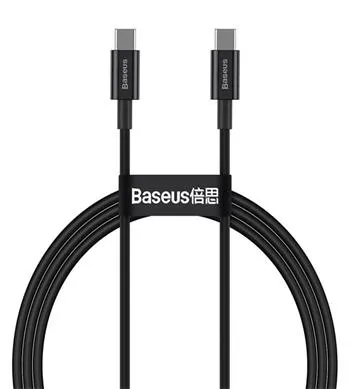 BASEUS CATYS-B01 100W Kábel USB Type-C - USB Type-C 1m čierny