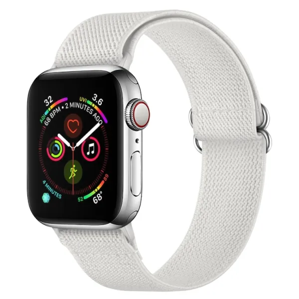 NYLON Remienok pre Apple Watch Ultra 1 / 2 / 3 (49mm) / 9 / 8 / 7 (45mm) biely