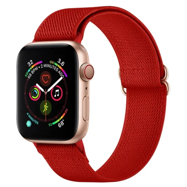 NYLON Remienok pre Apple Watch Ultra 1 / 2 / 3 (49mm) / 9 / 8 / 7 (45mm) červený