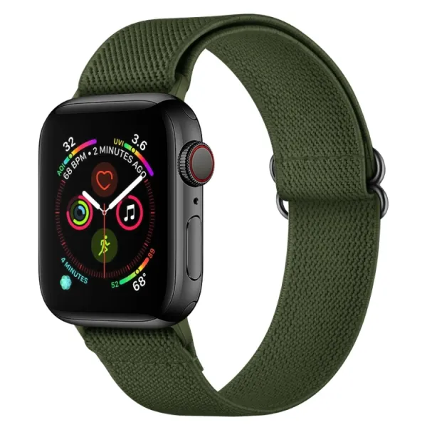 NYLON Remienok pre Apple Watch Ultra 1 / 2 / 3 (49mm) / 9 / 8 / 7 (45mm) tmavozelený
