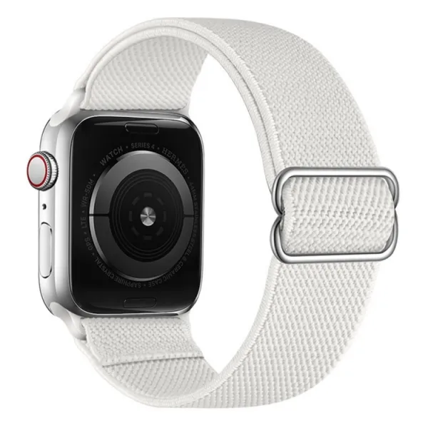 NYLON Remienok pre Apple Watch Ultra 1 / 2 / 3 (49mm) / 9 / 8 / 7 (45mm) biely