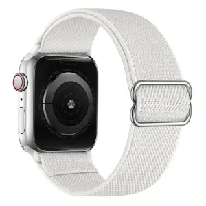 NYLON Remienok pre Apple Watch Ultra 1 / 2 / 3 (49mm) / 9 / 8 / 7 (45mm) biely