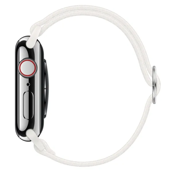 NYLON Remienok pre Apple Watch Ultra 1 / 2 / 3 (49mm) / 9 / 8 / 7 (45mm) biely