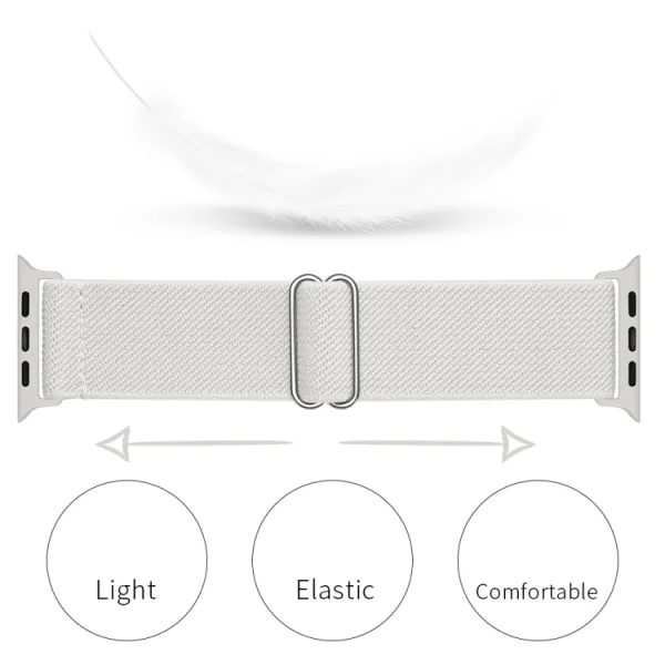 NYLON Remienok pre Apple Watch Ultra 1 / 2 / 3 (49mm) / 9 / 8 / 7 (45mm) biely