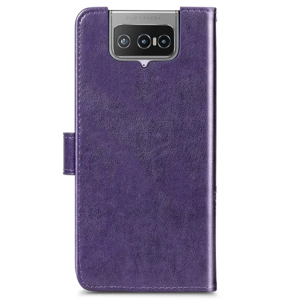 ART FLOWERS Peňaženkový kryt Asus Zenfone 7 (ZS670KS) / Zenfone 7 Pro (ZS671KS) fialový