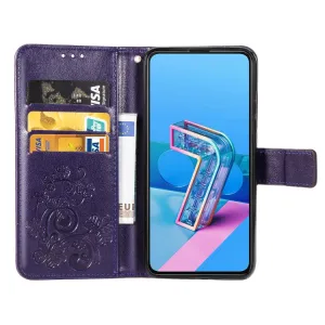 ART FLOWERS Peňaženkový kryt Asus Zenfone 7 (ZS670KS) / Zenfone 7 Pro (ZS671KS) fialový