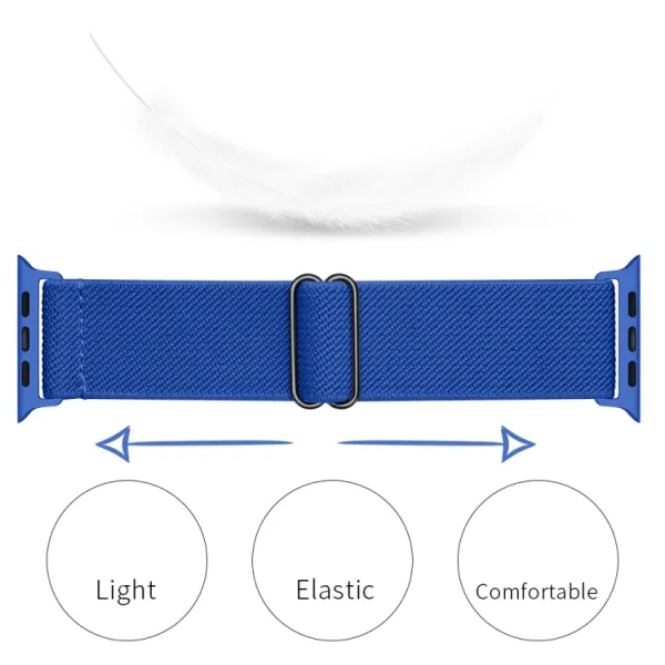 NYLON Remienok pre Apple Watch Ultra 1 / 2 / 3 (49mm) / 9 / 8 / 7 (45mm) modrý