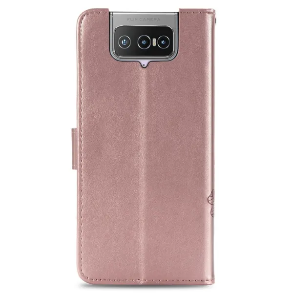 ART FLOWERS Peňaženkový kryt Asus Zenfone 7 (ZS670KS) / Zenfone 7 Pro (ZS671KS) ružový