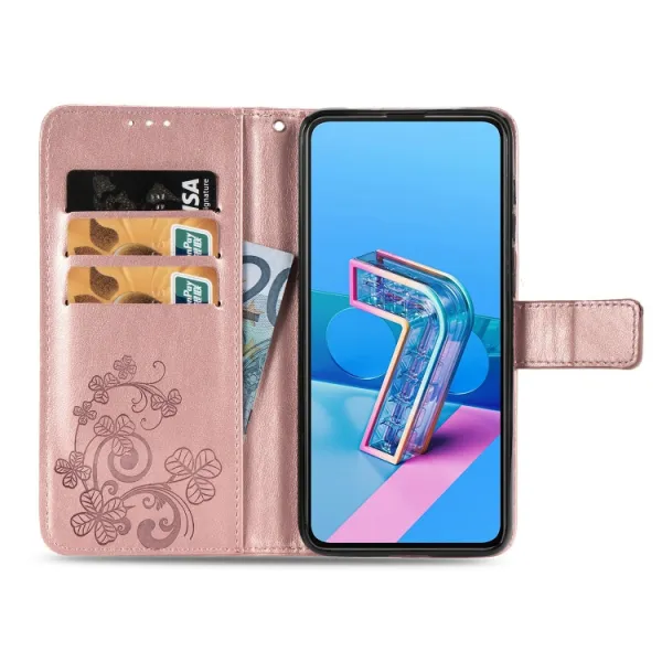 ART FLOWERS Peňaženkový kryt Asus Zenfone 7 (ZS670KS) / Zenfone 7 Pro (ZS671KS) ružový