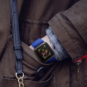 NYLON Remienok pre Apple Watch Ultra 1 / 2 / 3 (49mm) / 9 / 8 / 7 (45mm) modrý