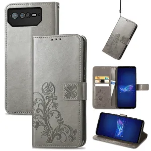 ART FLOWERS Peňaženkový kryt Asus Rog Phone 6 šedý