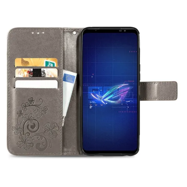 ART FLOWERS Peňaženkový kryt Asus Rog Phone 6 šedý