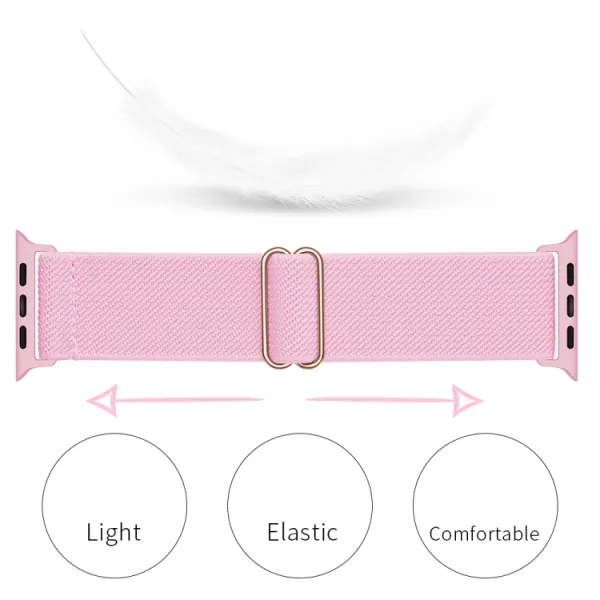 NYLON Remienok pre Apple Watch Ultra 1 / 2 / 3 (49mm) / 9 / 8 / 7 (45mm) ružový