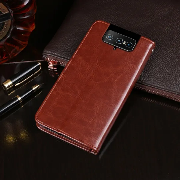 IDEWEI Peňaženkový kryt Asus Zenfone 7 (ZS670KS) ružový