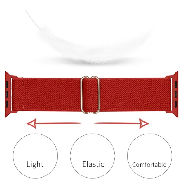 NYLON Remienok pre Apple Watch Ultra 1 / 2 / 3 (49mm) / 9 / 8 / 7 (45mm) červený