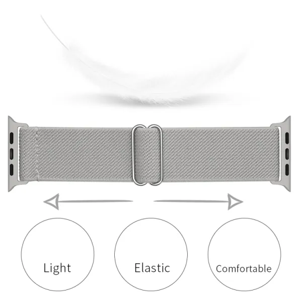 NYLON Remienok pre Apple Watch Ultra 1 / 2 / 3 (49mm) / 9 / 8 / 7 (45mm) šedý