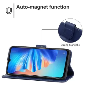 SMOOTH Peňaženkové puzdro pre Tecno Spark 8T modrý
