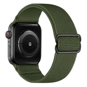 NYLON Remienok pre Apple Watch Ultra 1 / 2 / 3 (49mm) / 9 / 8 / 7 (45mm) tmavozelený