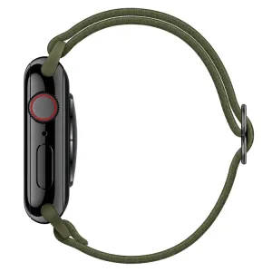 NYLON Remienok pre Apple Watch Ultra 1 / 2 / 3 (49mm) / 9 / 8 / 7 (45mm) tmavozelený
