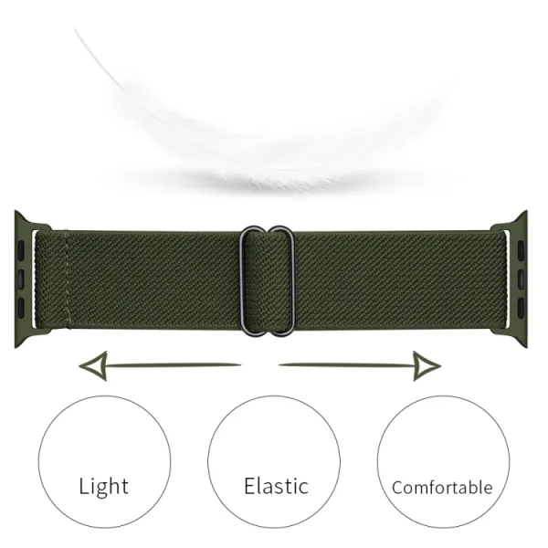 NYLON Remienok pre Apple Watch Ultra 1 / 2 / 3 (49mm) / 9 / 8 / 7 (45mm) tmavozelený