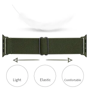 NYLON Remienok pre Apple Watch Ultra 1 / 2 / 3 (49mm) / 9 / 8 / 7 (45mm) tmavozelený