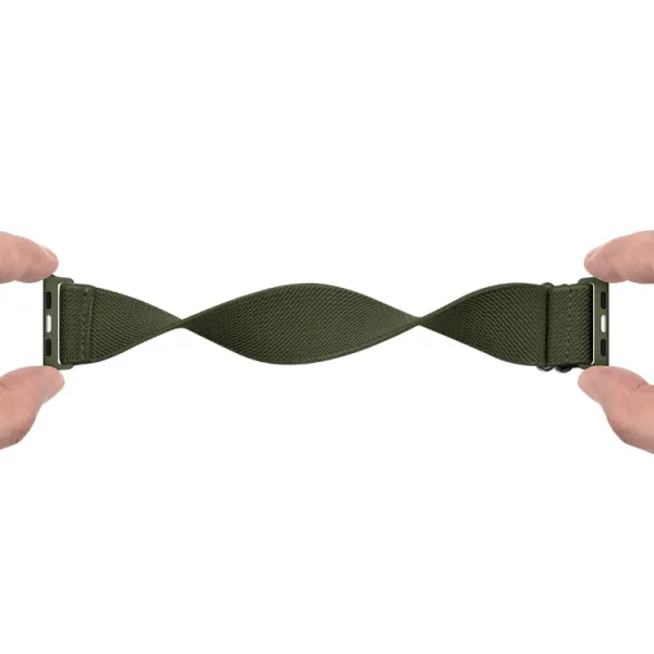NYLON Remienok pre Apple Watch Ultra 1 / 2 / 3 (49mm) / 9 / 8 / 7 (45mm) tmavozelený