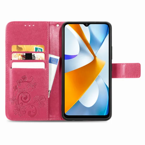 ART FLOWERS Peňaženkový kryt Xiaomi Poco C40 ružový