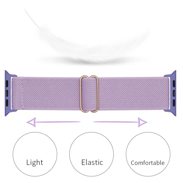 NYLON Remienok pre Apple Watch Ultra 1 / 2 / 3 (49mm) / 9 / 8 / 7 (45mm) fialový