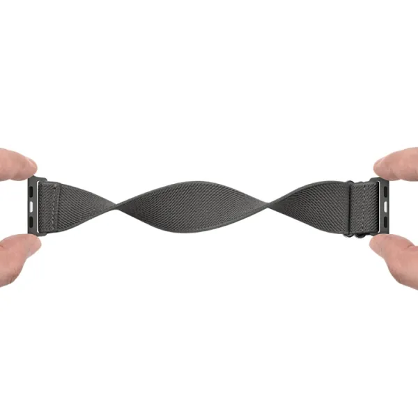 NYLON Remienok pre Apple Watch Ultra 1 / 2 / 3 (49mm) / 9 / 8 / 7 (45mm) tmavošedý