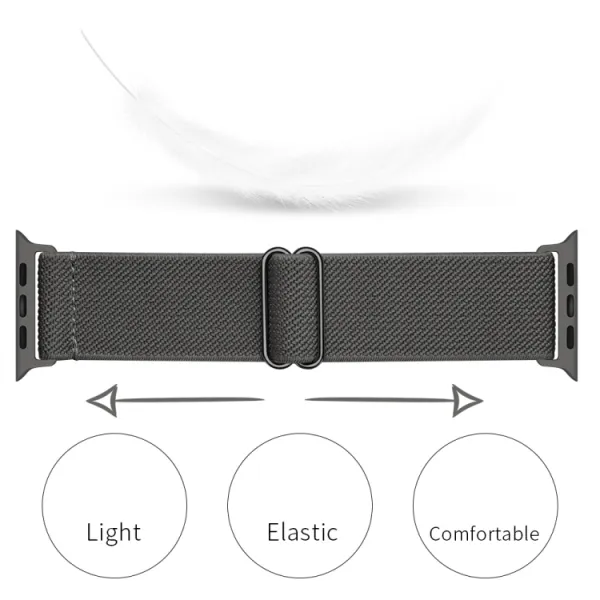 NYLON Remienok pre Apple Watch Ultra 1 / 2 / 3 (49mm) / 9 / 8 / 7 (45mm) tmavošedý