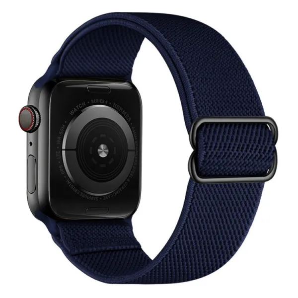 NYLON Remienok pre Apple Watch Ultra 1 / 2 / 3 (49mm) / 9 / 8 / 7 (45mm) tmavomodrý
