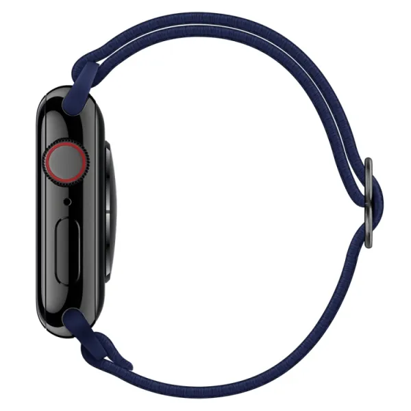 NYLON Remienok pre Apple Watch Ultra 1 / 2 / 3 (49mm) / 9 / 8 / 7 (45mm) tmavomodrý