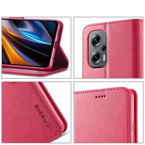IMEEKE Peňaženkový kryt Xiaomi Poco M5 ružový