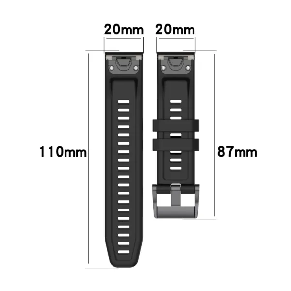 SILICONE Remienok pre Garmin Fenix 7S Solar biely