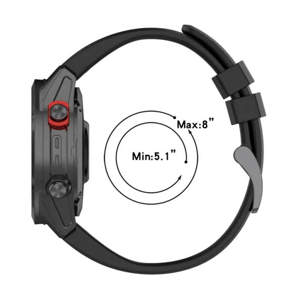 SILICONE Remienok pre Garmin Fenix 7S Solar biely
