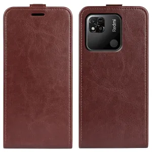 Vyklápacie puzdro Xiaomi Redmi 10A hnedé