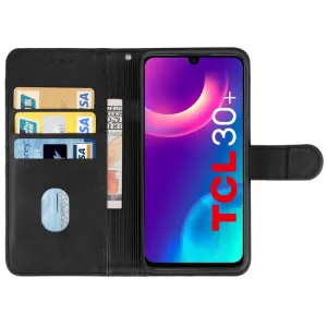 SMOOTH Peňaženkové puzdro pre TCL 30 / 30+ čierne