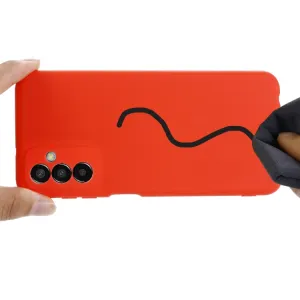 RUBBER Ochranný kryt pre Samsung Galaxy M13 červený