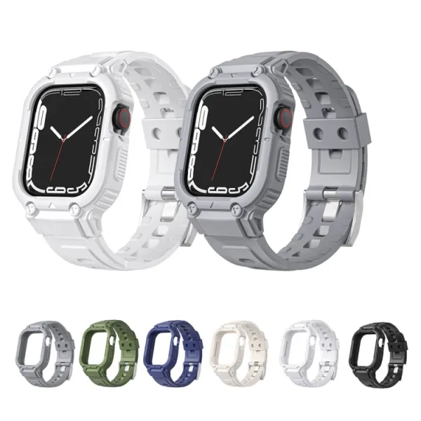 GLACIER Ochranné puzdro pre Apple Watch 9 / 8 / 7 (45mm) / 6 / SE / 5 / 4 (44mm) / 1, 2, 3 (42mm) modré