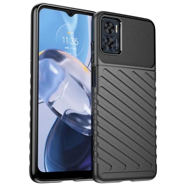 THUNDER Ochranný kryt Motorola Moto E22 čierny