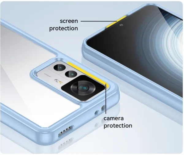 CRYSTAL Ochranný kryt pre Xiaomi 12T / 12T Pro svetlomodrý