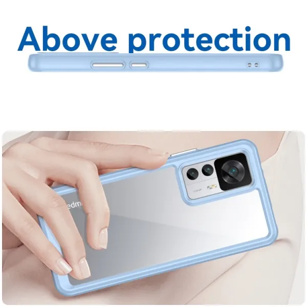 CRYSTAL Ochranný kryt pre Xiaomi 12T / 12T Pro svetlomodrý