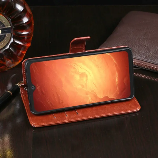 IDEWEI Peňaženkový kryt Blackview BV9800 Pro biely