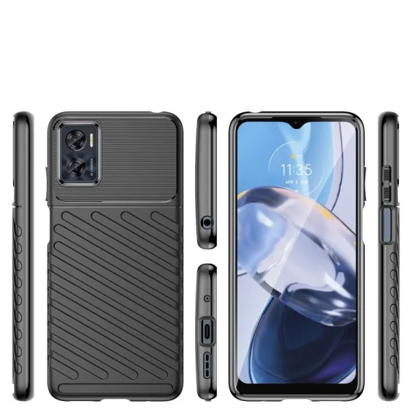 THUNDER Ochranný kryt Motorola Moto E22 čierny